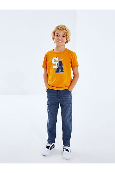 LC Waikiki Lcw Kids Boy's Jeans Trousers with Adjustable Elastic Waist
