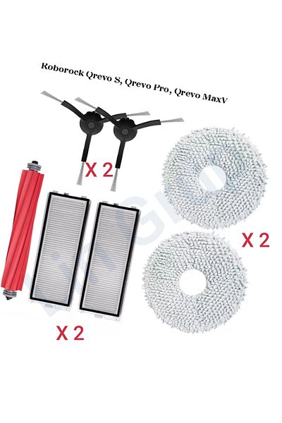 LİN GRUP Roborock Qrevo S Model Qx1Pec Model Compatible Spare Parts Set