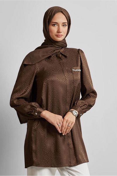 Alvina Satin Jacquard Tunic 45724