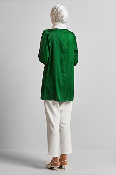 Alvina Brooch Satin Tunic 45589