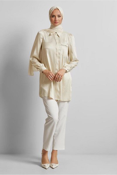 Alvina Satin Jacquard Tunic 45724