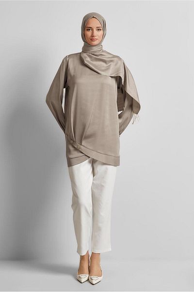Alvina Asymmetric Cut Tunic 45679