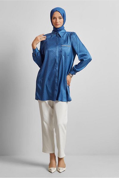 Alvina Satin Jacquard Tunic 45724