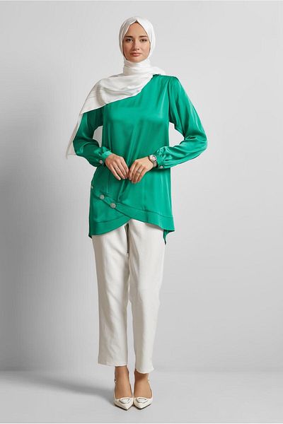 Alvina Asymmetric Cut Tunic 45679
