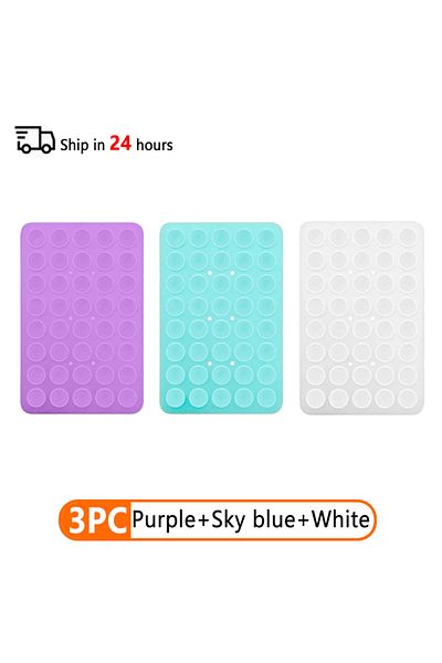 Choice 3PC Set 4 Double Sided Silicone Suction Cup Phone Case Detachable Stand Silicone Rubber Sucker Pad F