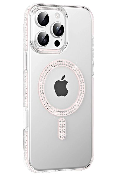 CepteToptan غطاء Apple iPhone 16 Pro Max Move مزخرف Magsafe - فضي - NOVER9797-8846