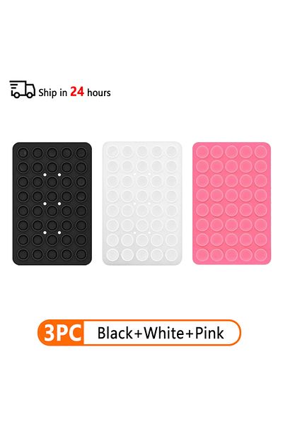 Choice 3PC Set 6 Double Sided Silicone Suction Cup For Mobile Phone Adhesive Silicone Rubber Sucker Pad Det