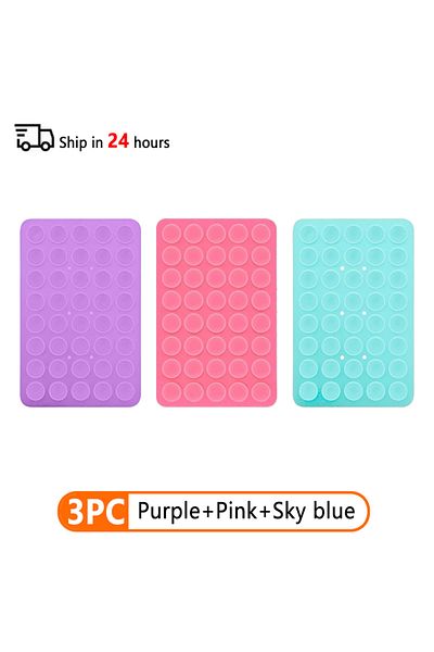 Choice 3PC Set 2 Double Sided Silicone Suction Cup For Mobile Phone Adhesive Silicone Rubber Sucker Pad Det