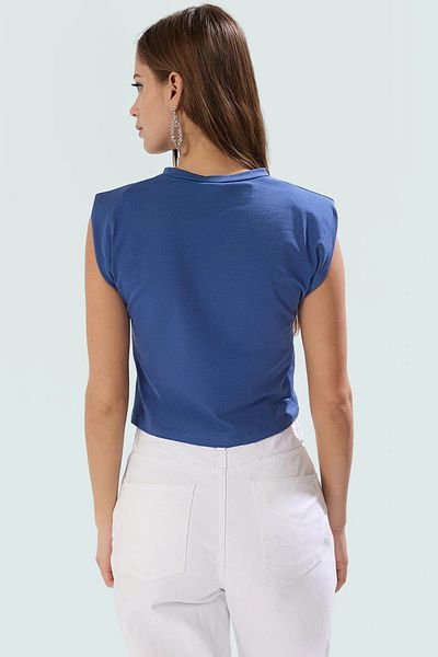 PayBuy Women's Crew Neck Crop Knitted Blouse Casual Summer Design Premium Quality Zarifane