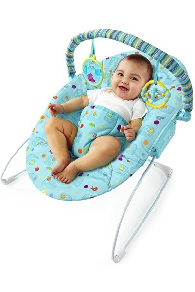 rexa كرسي هزاز للأطفال من برايت ستارتس بلاي ميتس إن ذا بارك - كرسي هزاز ومهدئ، المقاس: 77*60*62 سم