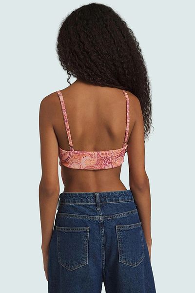 PayBuy Printed Asymmetrical Tulle Knitted Blouse Summer Casual Style Comfortable Use Trend Design