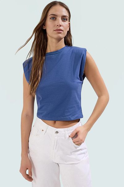 PayBuy Women's Crew Neck Crop Knitted Blouse Casual Summer Design Premium Quality Zarifane