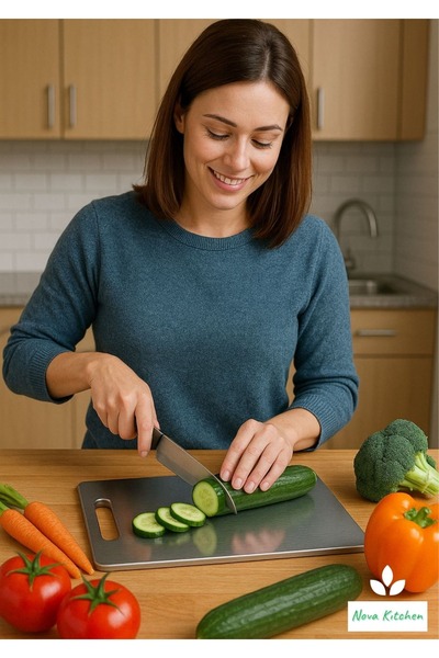 nova kitchen Stainless Cutting Board (Antibacterial)