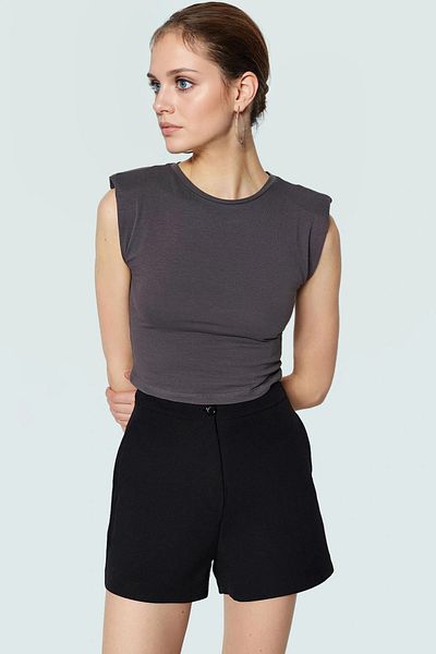 PayBuy Women's Crew Neck Crop Knitted Blouse Casual Summer Design Premium Quality Zarifane