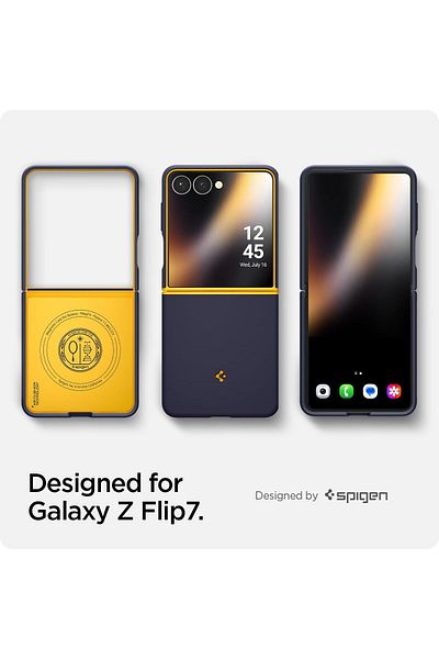 Spigen Nano Pop MagFit for Samsung Galaxy Z Flip 7 Case [MagSafe compatible] Cover - Blueberry Navy