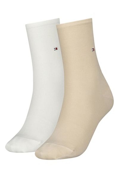 Tommy Hilfiger Long Socks Set - 2 Pairs, White, Grey, 39-42