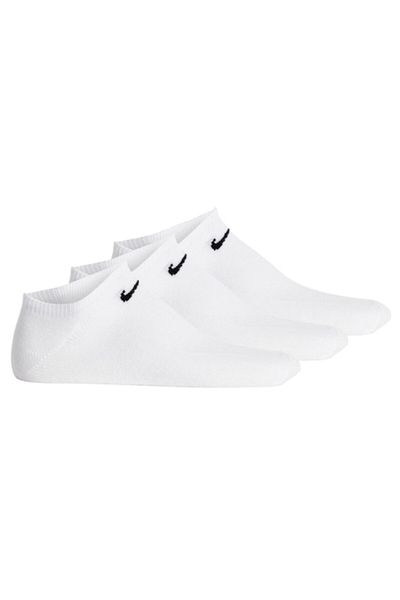 Nike Unisex Ankle Socks Set - 3 Pairs, White, Size 39-43