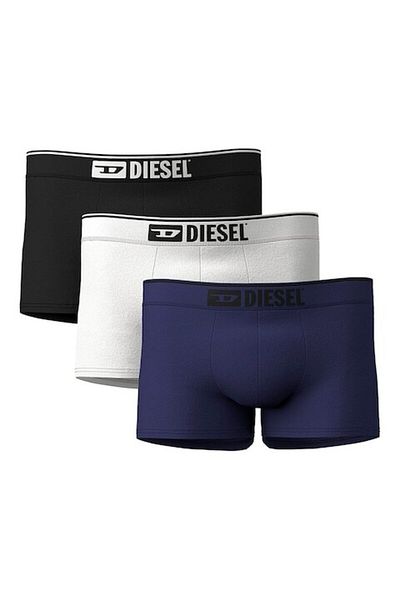Diesel , Set of boxer shorts with logo waistband - 3 pairs, Black, Dark Blue, Optical White, 2XL