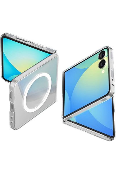Spigen Air Skin MagFit for Samsung Galaxy Z Flip 7 case [MagSafe compatible] (2025) - Clear White