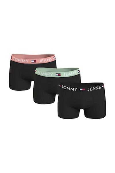 Tommy Hilfiger , Set of Boxers with Logo Waistband - 3 Pairs, Salmon Pink, Faded Black, XL