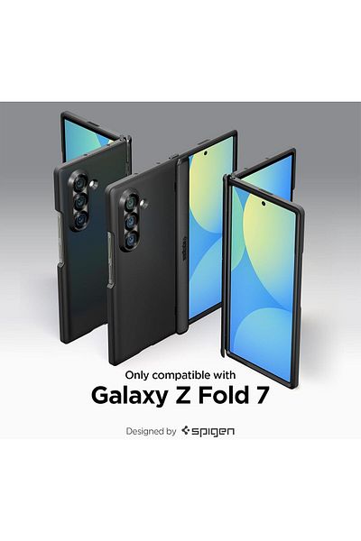 Spigen Slim Armor Pro MagFit for Samsung Galaxy Z Fold 7 case cover (2025) Hinge Coverage - Black