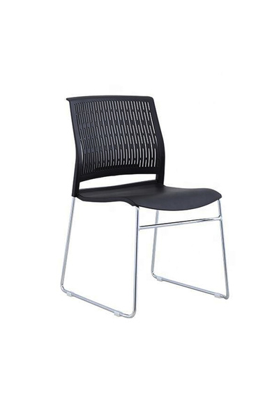 Mahmayi UL UT-C166 Ergonomic Stackable Chair with PP Seat and Chrome Legs for...