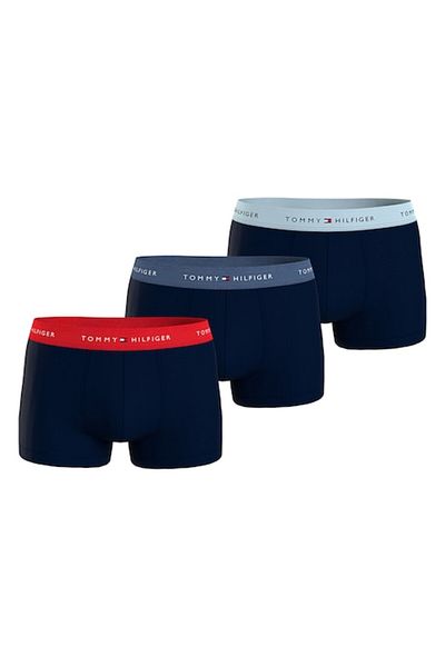 Tommy Hilfiger Boxer Briefs With Logo Waistband - 3 Pairs, Navy, M