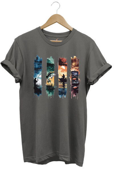 WİDİ Tricou unisex cu croiala normală, 100% bumbac, imprimat pe scenă colorat...