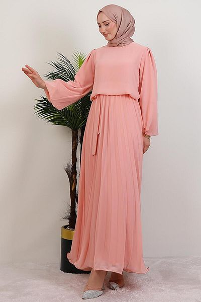 GİYZAMİLA Φόρεμα Umra Chiffon Μαλακό Ροζ
