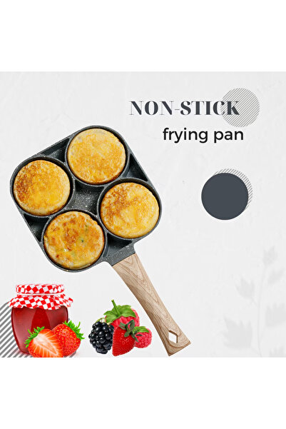 OEM Non-Stick Pancake Pan With 4 Holes, Ideal For Breakfast, Eggs And Pancakes, 18 cm X 18 cm