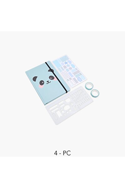 Lifestyle Panda Print 4-Piece Assorted Stationery Set