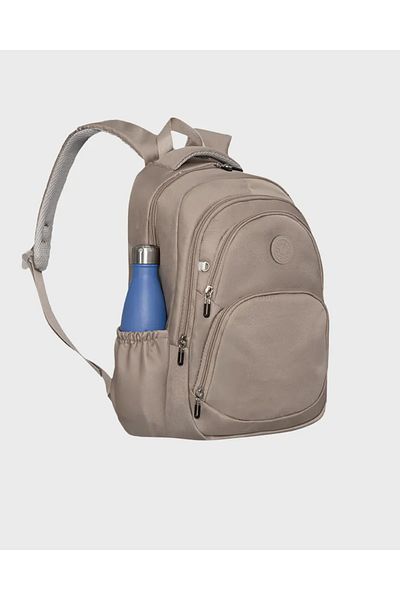 Alone Water Resistant Multi Compartment Travel Black School Backpack |   8585 Beige