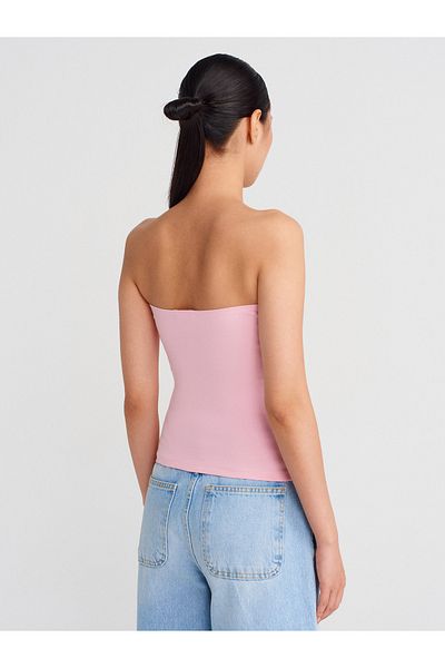 Dilvin 21103 Strapless Top-Powder Pink