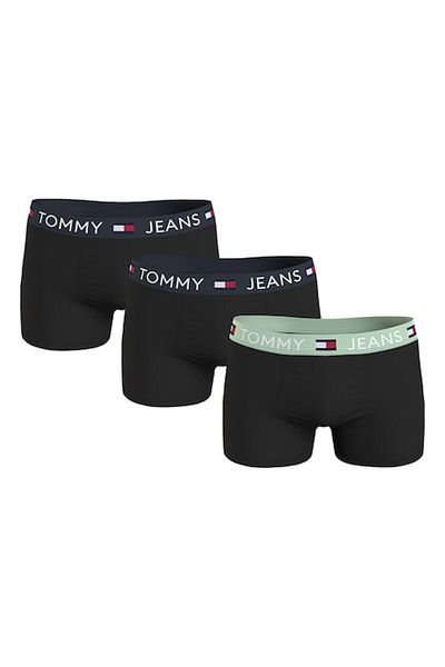 Tommy Hilfiger , Set of boxers with logo waistband - 3 pairs, Green, Black, Navy Blue, L