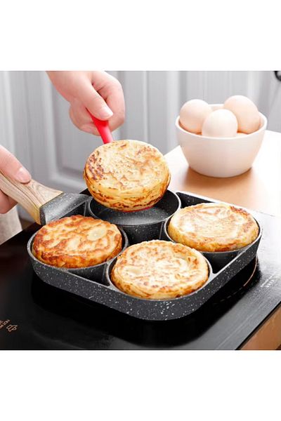 OEM Non-Stick Pancake Pan With 4 Holes, Ideal For Breakfast, Eggs And Pancakes, 18 cm X 18 cm