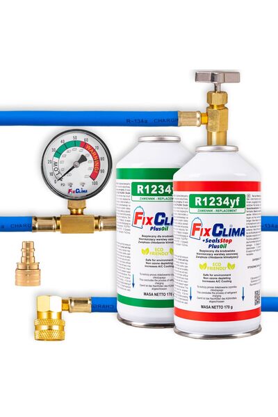 FixCla KIT DE REUMPLERE AER CONDIȚIONAT R1234YF + ETANȘANT 3 ÎN 1