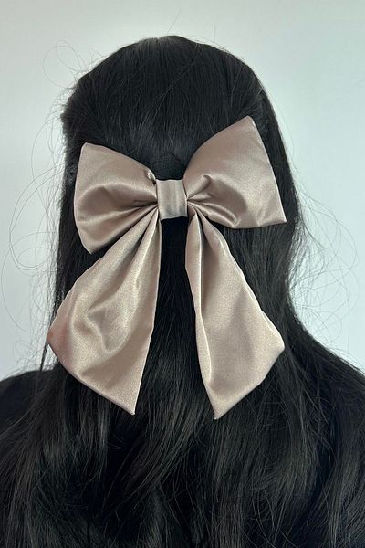TAKIŞTIR Mink Color Ribbon Figured Satin Vending Machine Buckle