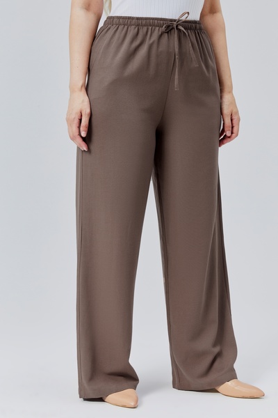 Symirna Linen Viscose Loose Fit Women's Trousers