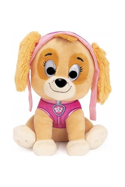 E EFRALL Jucarie mascota caine Skye Paw Patrol, Spin Master, Plus, 23 cm, Bej/Roz