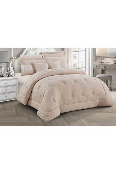 Moon Luxury 6-piece royal double bed sheet with a pattern to add beauty and elegance to your room. Quilt size 250x230 cm.