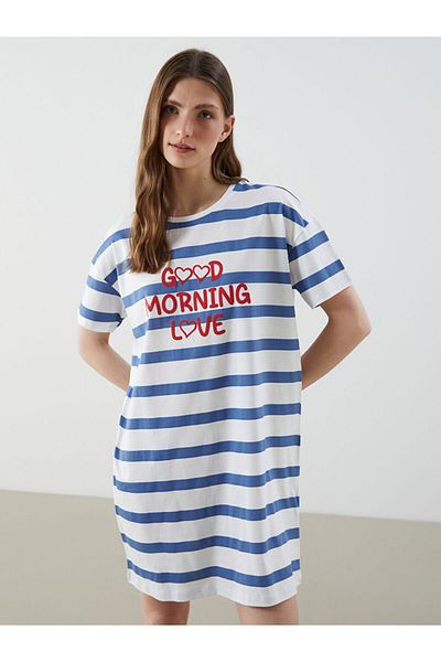 LC Waikiki New Season Crew Neck Printed Women's Nightdress - S5Jr15Z8