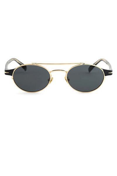 MUADEX Oval Design Gold Frame Black Glass Women Men Sun Glasses Mdx1453