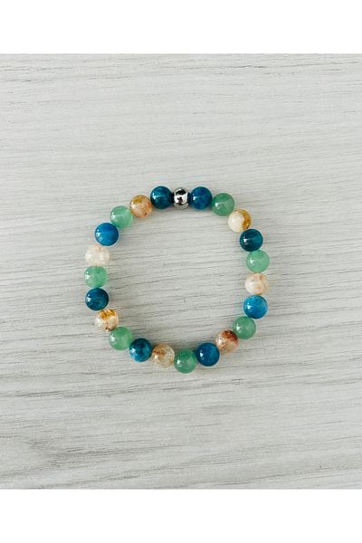 MK tasarım True Apatite - Aventurine - Citrine Stone Bracelet Mkt004