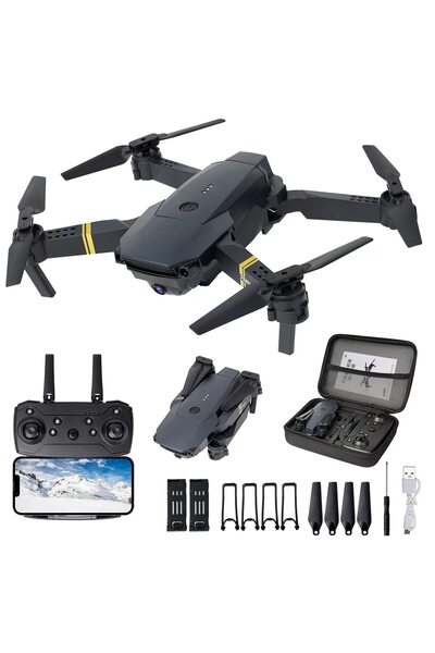 Tastech ÇİFT BATARYALI ÇİFT KAMERALI DRONE UZAKTAN KUMANDALI APP DESTEKLİ PERVANE KORUMALIKLI QUADCOPTER