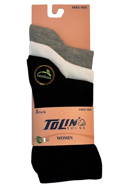 TOLIN Women's 3-Piece Bamboo Socks Set 24024