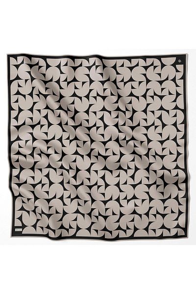 Belli Μεταξωτό μαντίλι Twill - 4117-84 Stone Black