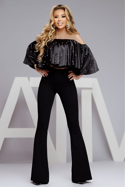 Atmosphere Fashion Black satin blouse