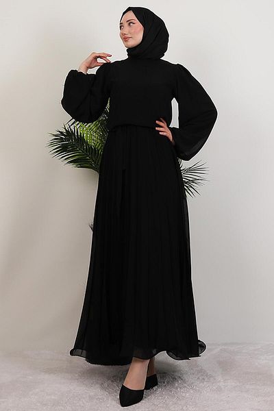 GİYZAMİLA Φόρεμα Umra Chiffon Μαύρο