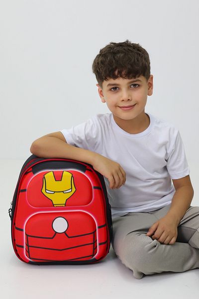 Probag Boys' Iron Man Themed Kindergarten Backpack – Lightweight, Ergonomic and Waterproof