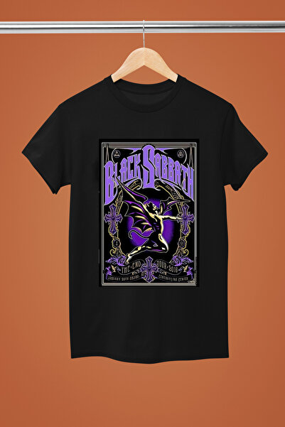 MAGORS BLACK SABBATH BASKILI PAMUKLU KISA KOLLU REGULAR KALIP ROCK TSHIRT